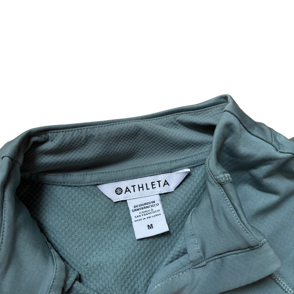 Athleta Teal Long-Sleeve Half-Zip Performance Top - Picture 6 of 8